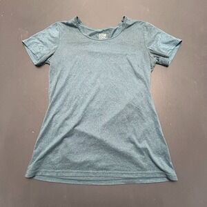 32 Degrees Cool Active T Shirt Women's Medium Blue Stretch Moisture Wicking Top